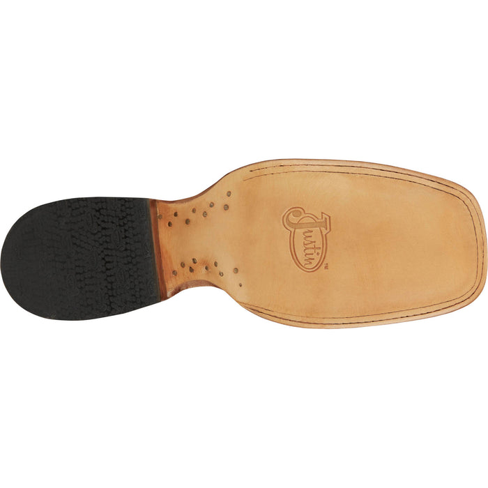 Justin Mens Three Bars AQHA Brandy Smooth Ostrich Cowboy Boots