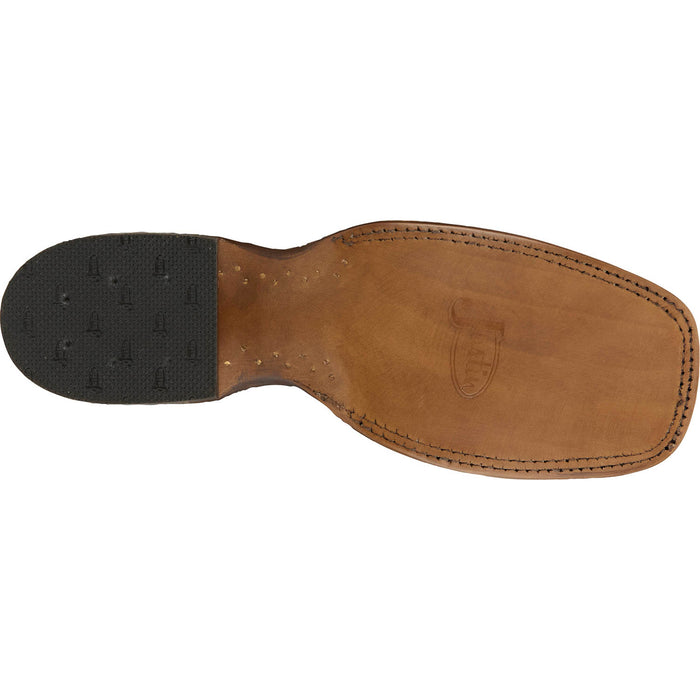 Justin Mens Rancho 11in Western Weathered Grey Leather Bent Rail Cowboy Boots