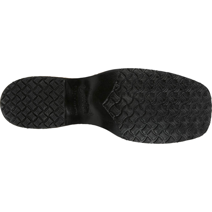 Justin Mens Trainor 11in Western Cognac Leather Bent Rail Cowboy Boots