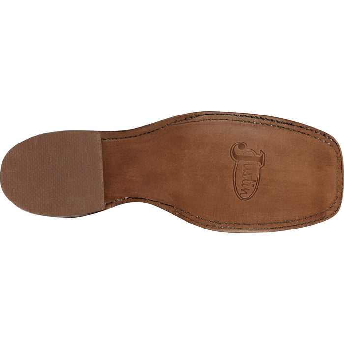 Justin Womens Peyton 11in Western Amber Leather Bent Rail Cowboy Boots