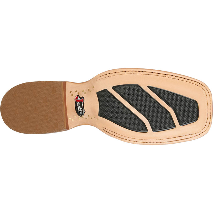 Justin Mens Burchett 13in Western Ebony Goat Leather CPX Cowboy Boots