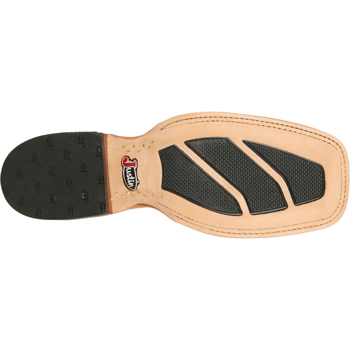 Justin Mens Cowman 13in Shrunken Shoulder Black Leather CPX Cowboy Boots