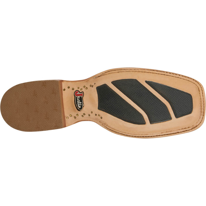 Justin Mens Boston 13in Whitetail Deer Cognac Leather CPX Cowboy Boots