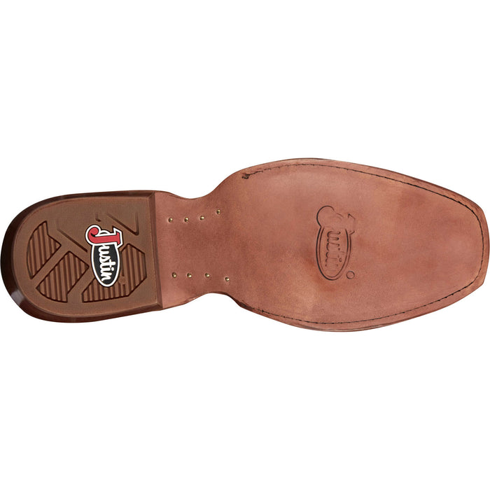 Justin Mens Jimmy 13in Western Wheat Suede Frontier Cowboy Boots