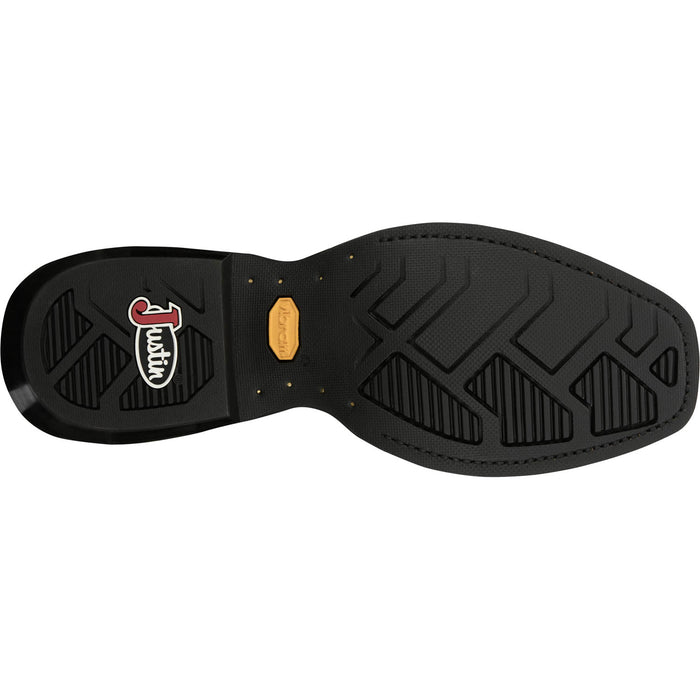 Justin Mens Cowboy Town 13in Western Midnight Leather Frontier Cowboy Boots