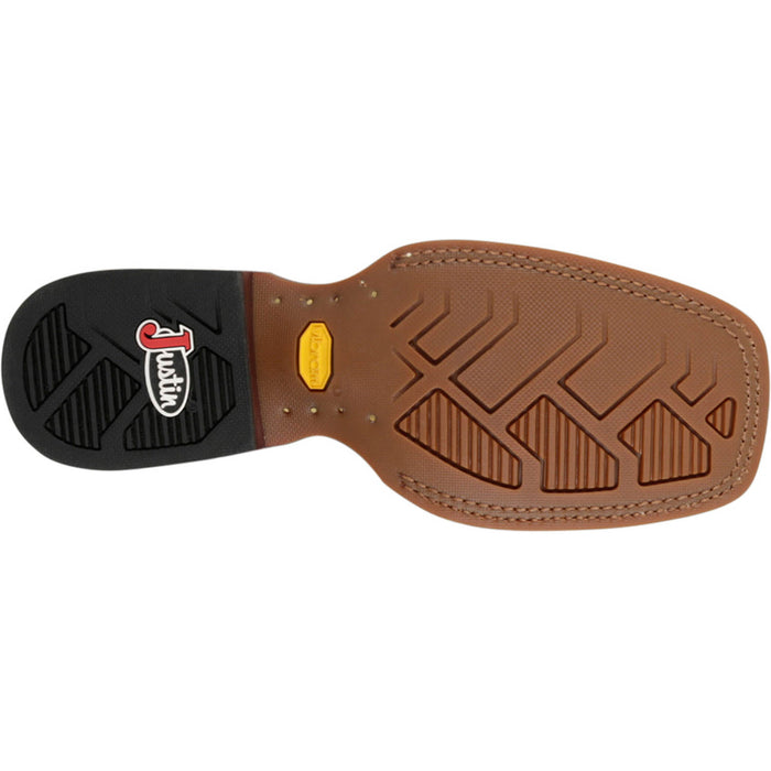 Justin Mens May Day Charcoal Cowhide Frontier Cowboy Boots