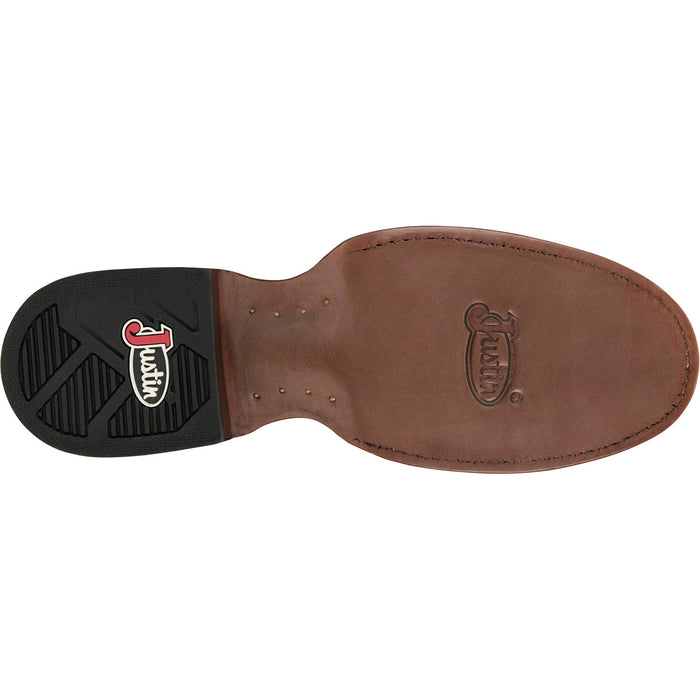 Justin Mens Disco Man 11in Western Midnight Leather Frontier Cowboy Boots