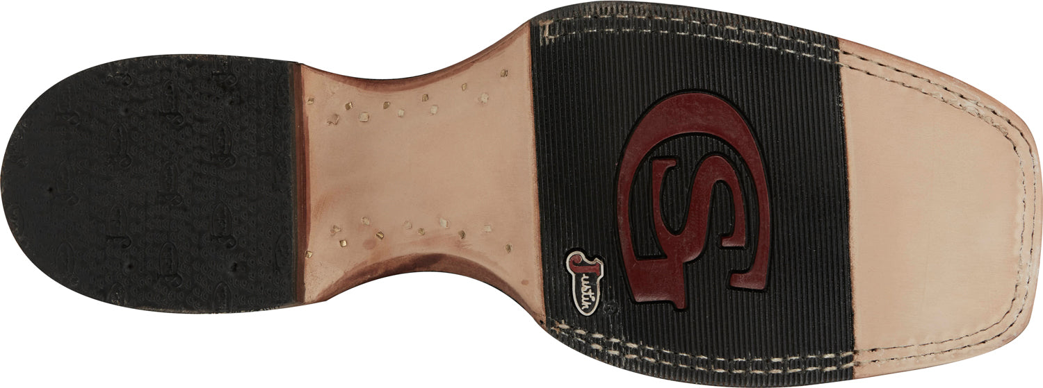 Justin Mens Haggard 11in Black Caiman George Strait Cowboy Boots