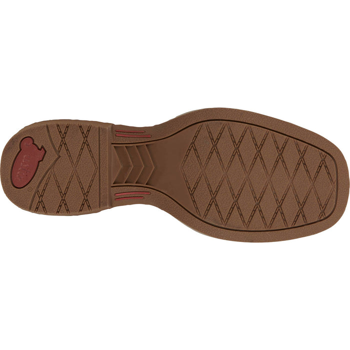 Justin Kids Unisex Canter Junior Roasted Cognac Leather Cowboy Boots