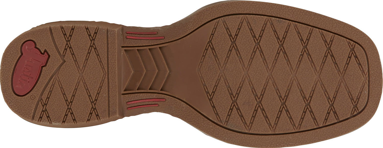 Justin Kids Unisex Canter Junior Amber Leather Cowboy Boots