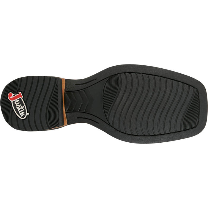 Justin Mens Rustle Chestnut Cowhide Cowboy Boots