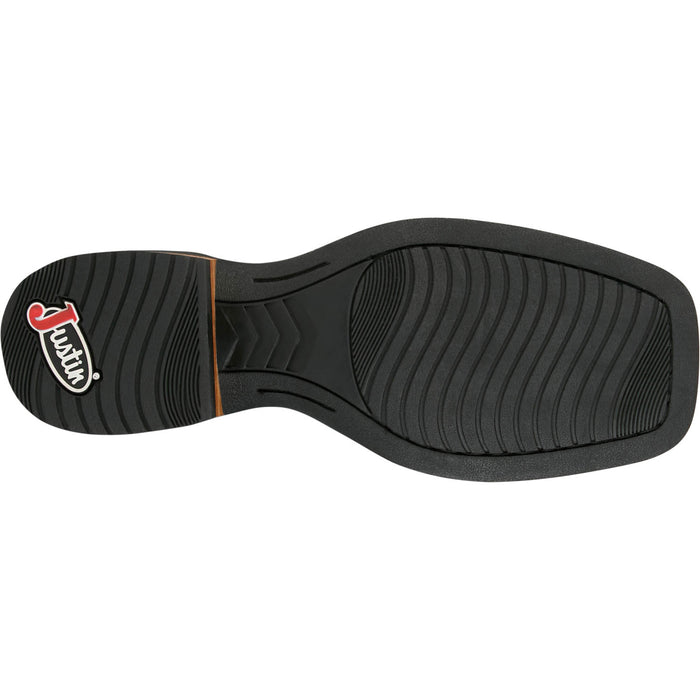 Justin Mens Rustle Coal Cowhide Cowboy Boots