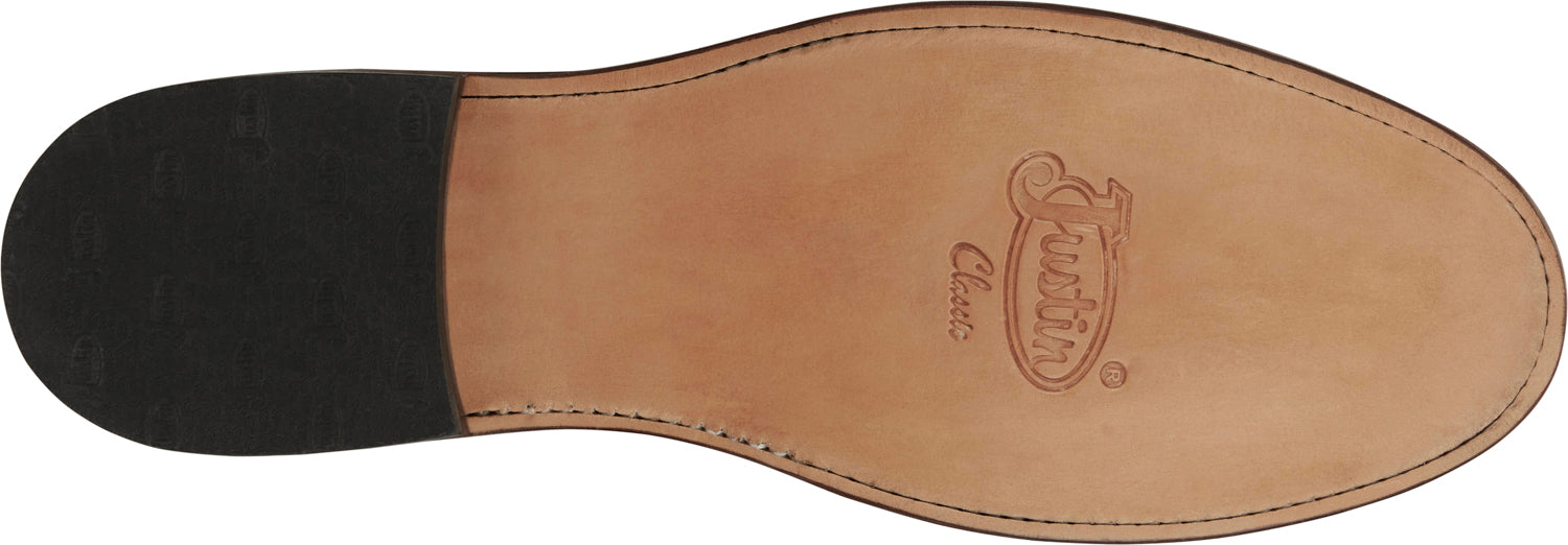 Justin Mens Braswell Brown Leather Cowboy Boots