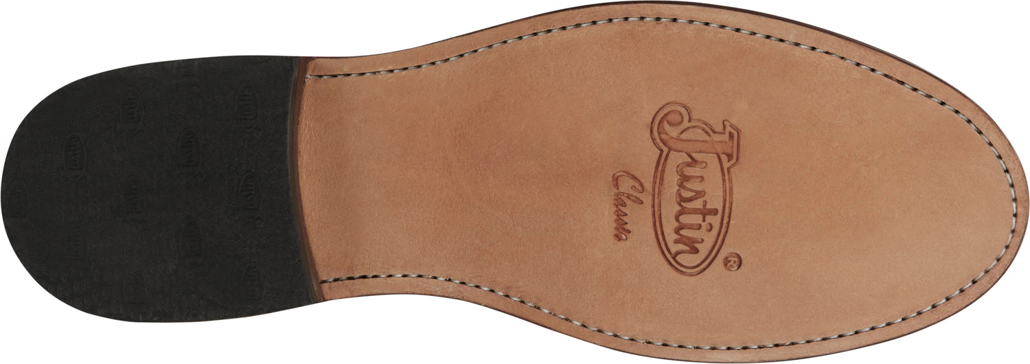 Justin Mens McKean 7in Lace-Up Roper Red Leather Work Boots