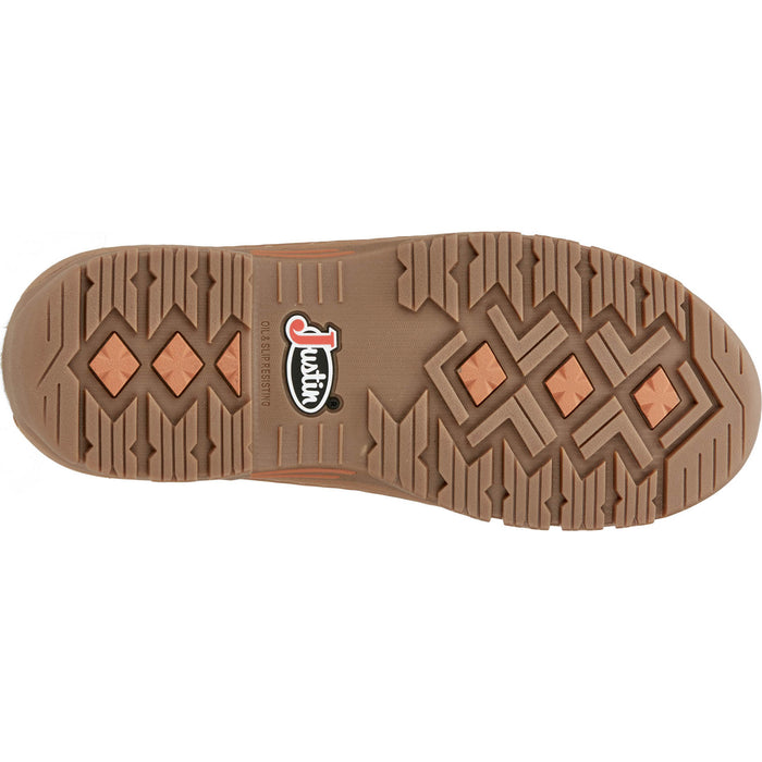 Justin 5in WP EH Mens Barley Brown Corbett Leather Work Boots