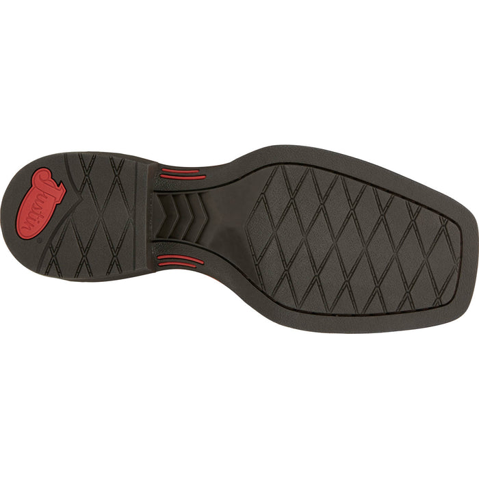 Justin 11in Pull-On Mens Hazel Brown Canter Leather Work Boots