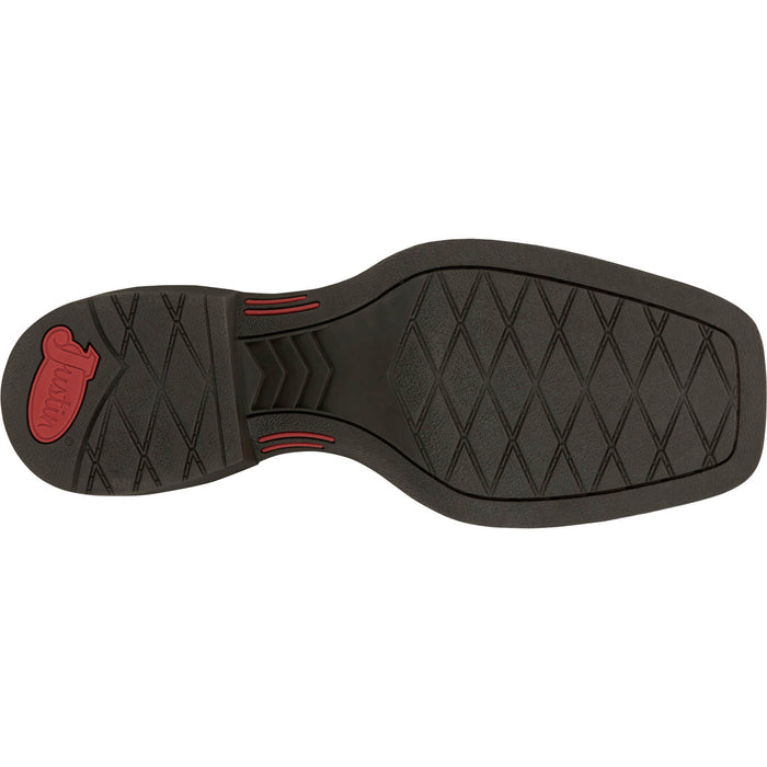 Justin Mens Bowline 11in Western Pecan Water Buffalo Cowboy Boots