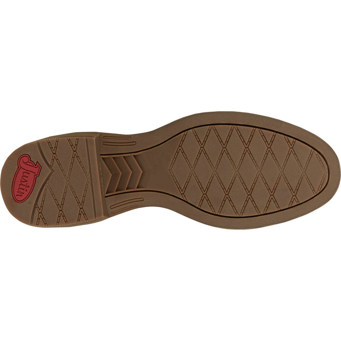 Justin Womens Blain 10in Roper Chocolate Leather Cowboy Boots