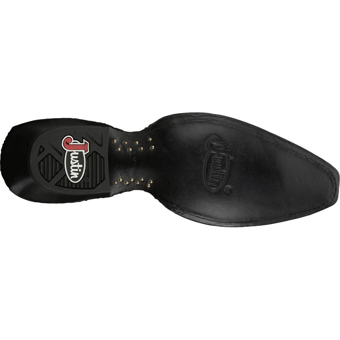 Justin Womens Isabella Coal Leather Cowboy Boots