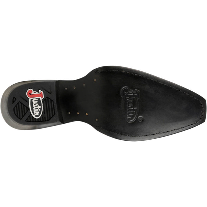 Justin Womens May 15in Western Black Cowhide Cowboy Boots