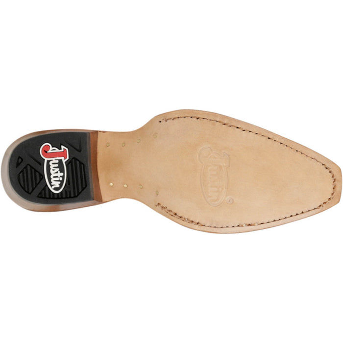 Justin Womens May 15in Western Antique Tan Cowhide Cowboy Boots