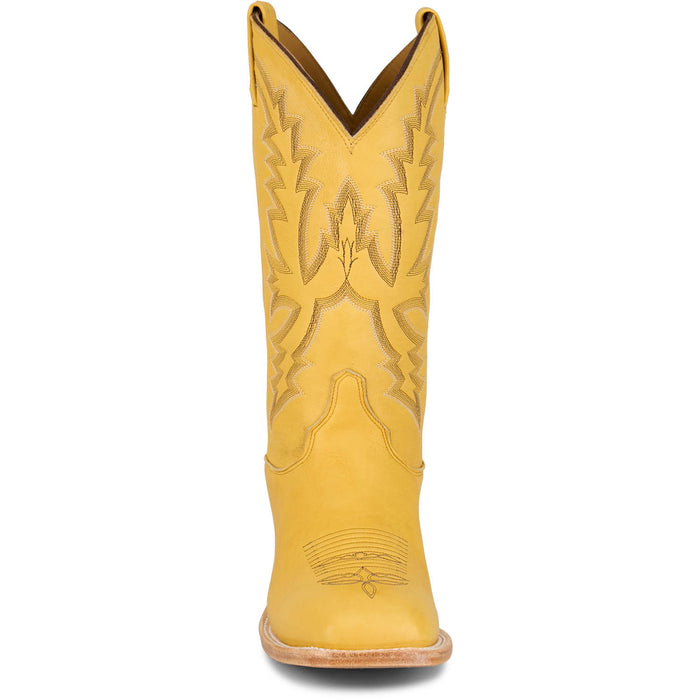 Justin Mens Boston 13in Whitetail Deer Yellow Leather CPX Cowboy Boots