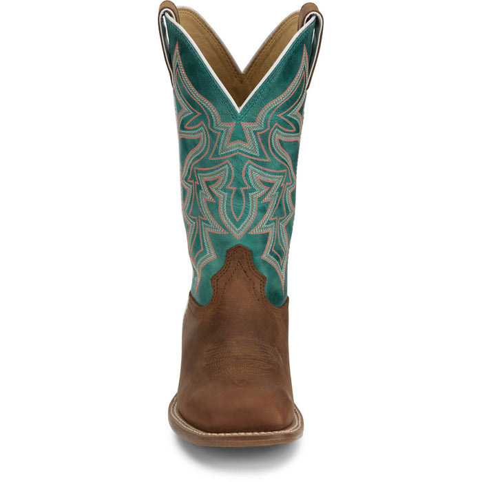 Justin Womens Miss Ellie Rustic Leather Frontier Cowboy Boots