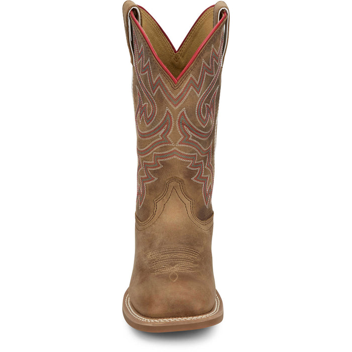 Justin Womens Little Sugar Taupe Leather Frontier Cowboy Boots