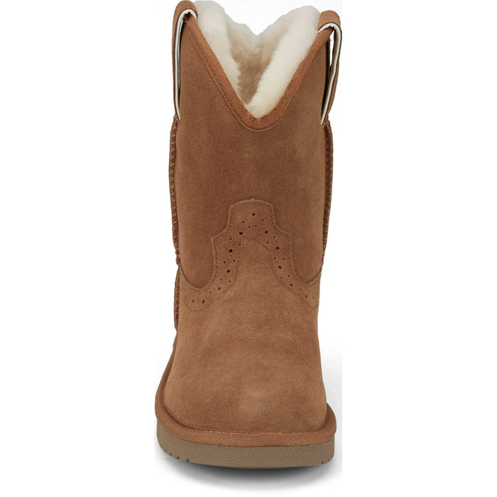 Justin Womens Heidi 8in Chestnut Shearling Cowboy Boots