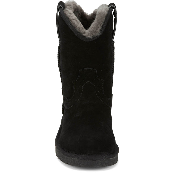 Justin Womens Heidi 8in Black Shearling Cowboy Boots