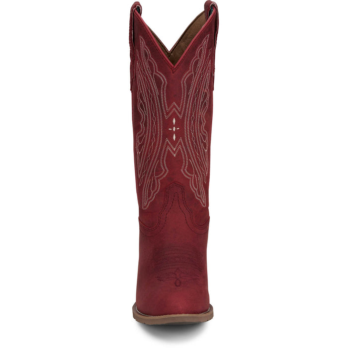 Justin Womens Renie 12in Western Classic Red Leather Cowboy Boots
