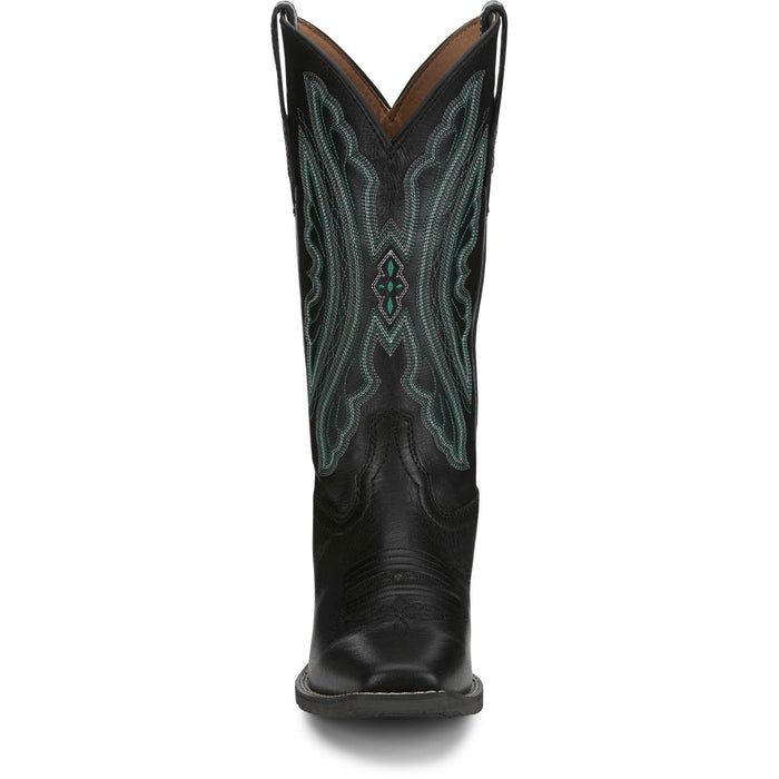 Justin Womens Rae Midnight Leather Cowboy Boots