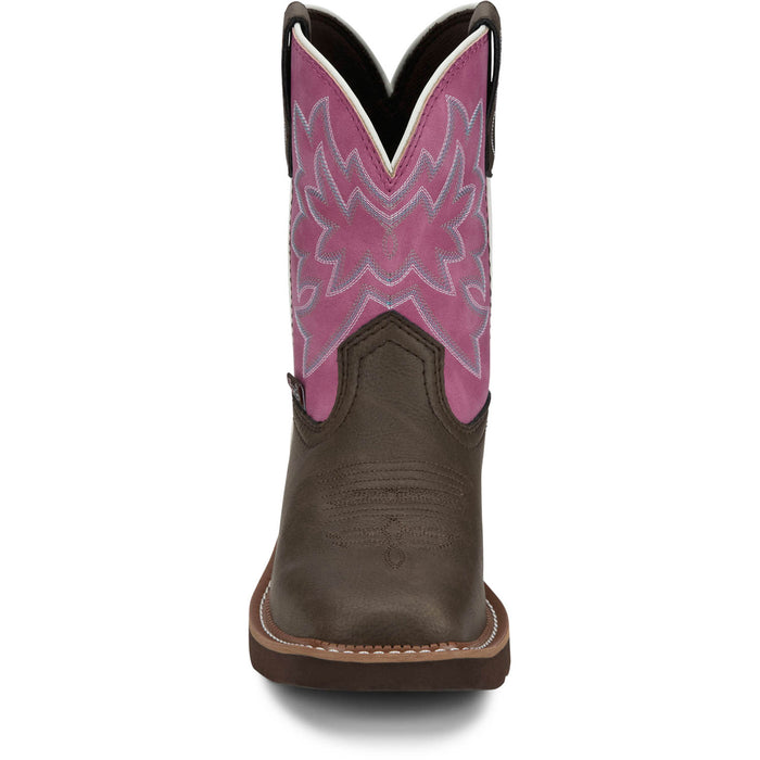 Justin Womens Sunny Chocolate Leather Cowboy Boots