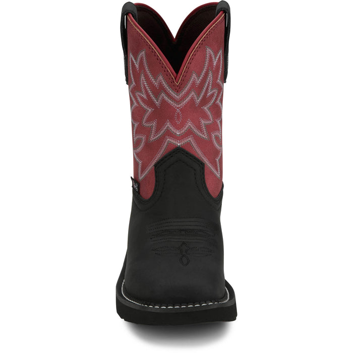 Justin Womens Sunny Midnight Leather Cowboy Boots