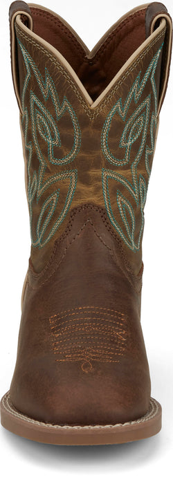 Justin Kids Unisex Canter Junior Clay Leather Cowboy Boots