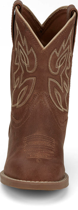 Justin Kids Unisex Canter Junior Amber Leather Cowboy Boots
