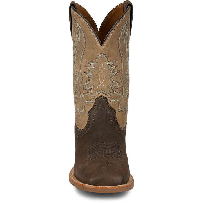 Justin Mens Rustle Grizzly Cowhide Cowboy Boots