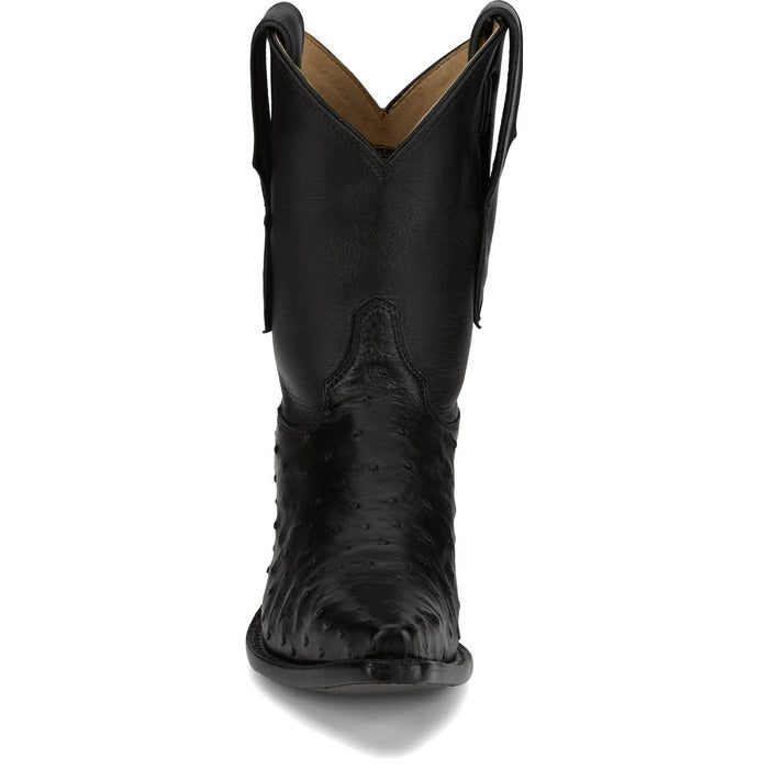 Justin Womens Anthem Black FQ Ostrich Cowboy Boots