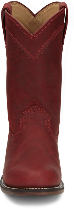 Justin Womens Holland Red Leather Cowboy Boots