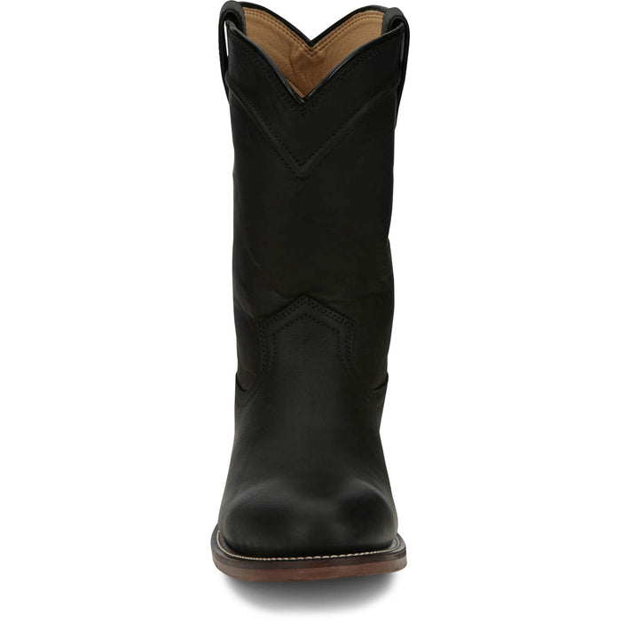 Justin Mens Braswell Black Leather Cowboy Boots