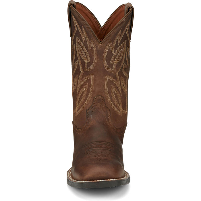 Justin Mens Canter 11in Western Dusky Water Buffalo Cowboy Boots