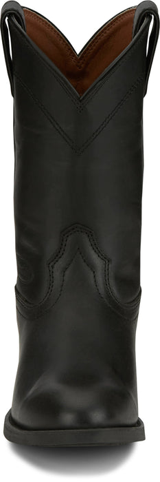 Justin Womens Blain 10in Roper Midnight Leather Cowboy Boots