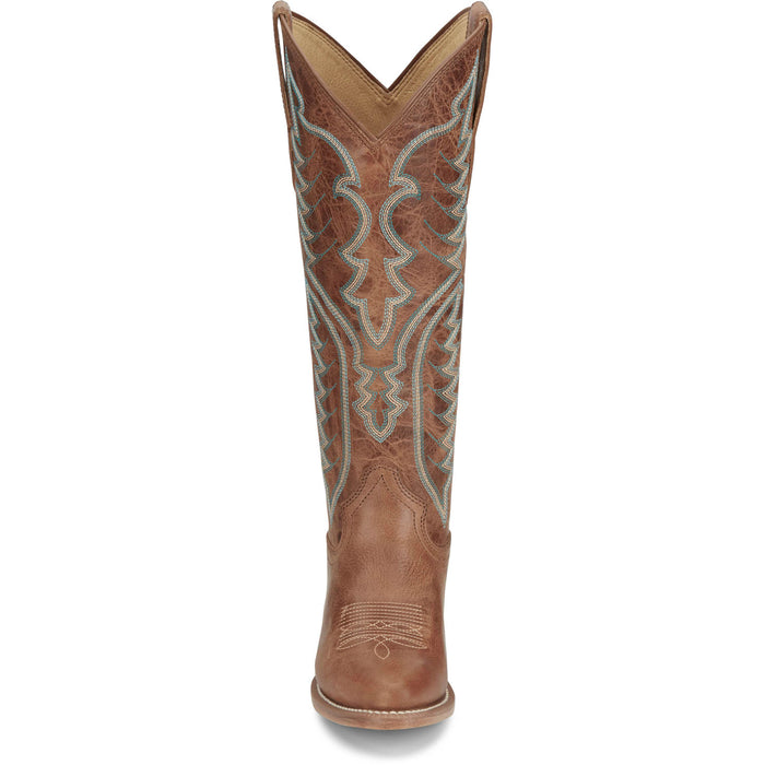 Justin Womens Evelyn Barnwood Leather Cowboy Boots