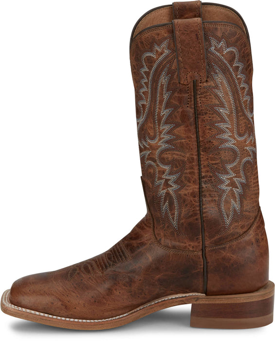 Justin Womens Peyton 11in Western Amber Leather Bent Rail Cowboy Boots