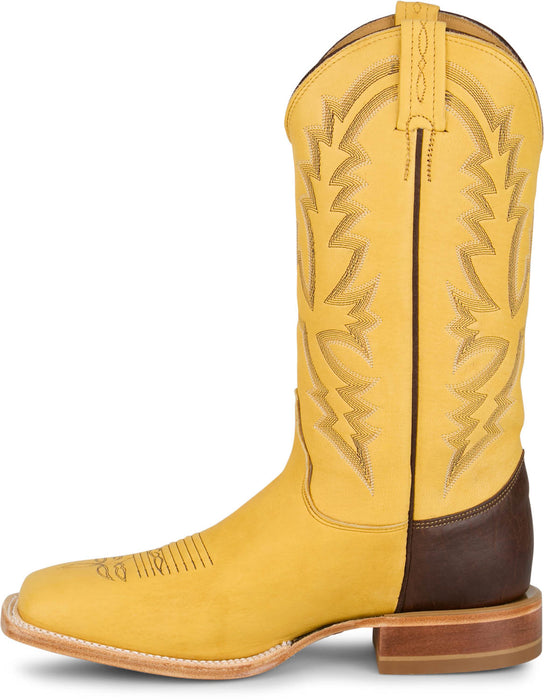 Justin Mens Boston 13in Whitetail Deer Yellow Leather CPX Cowboy Boots