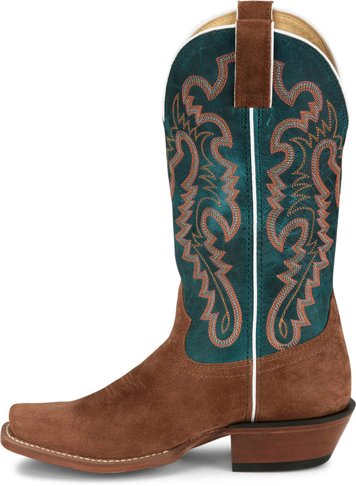 Justin Womens Annie Up 13in Sedona Leather Frontier Cowboy Boots