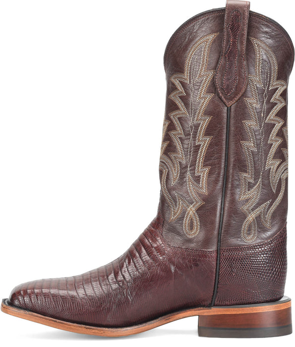 Justin Mens Reposado 12in Chocolate Lizard Skin George Strait Cowboy Boots