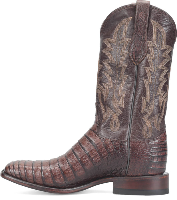 Justin Mens Panama Chocolate Caiman George Strait Cowboy Boots