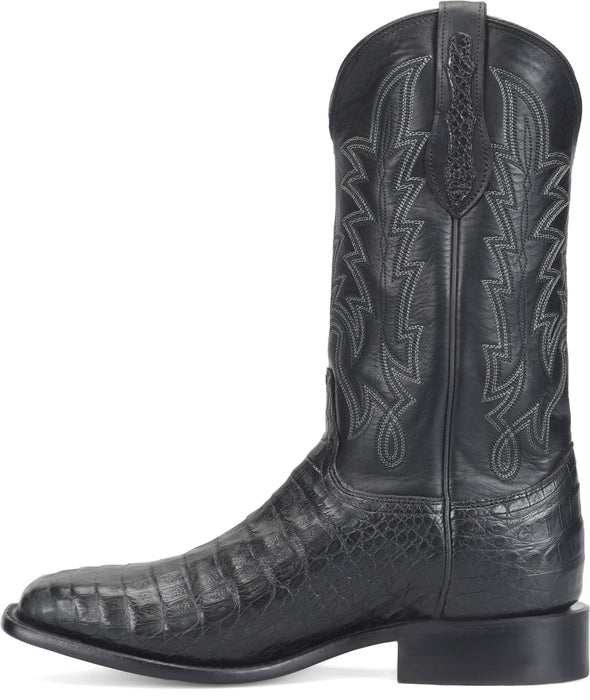 Justin Mens Panama Obsidian Caiman George Strait Cowboy Boots