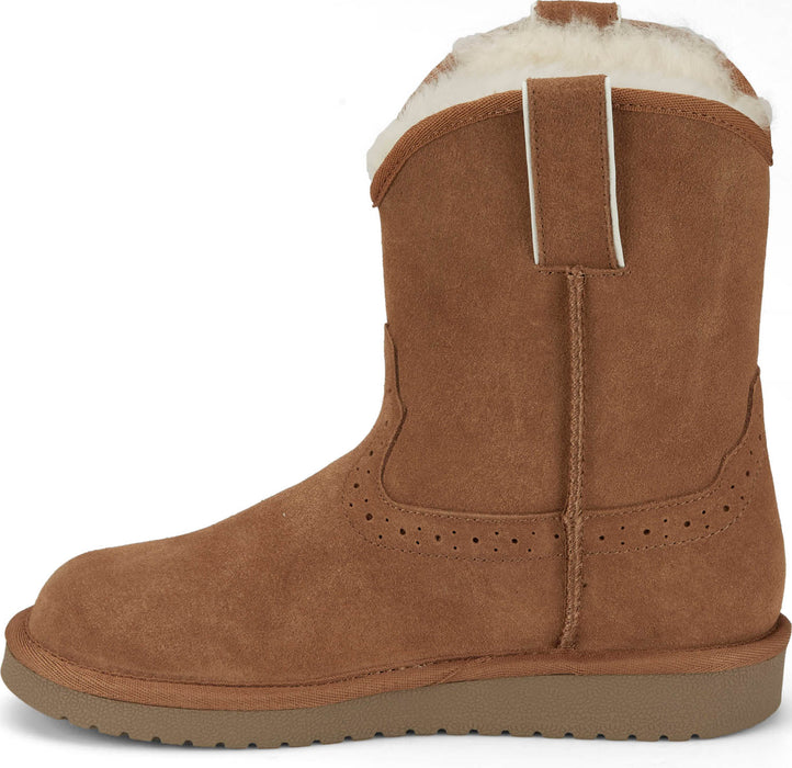 Justin Womens Heidi 8in Chestnut Shearling Cowboy Boots